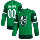 Men's Vegas Golden Knights  adidas Kelly Green St. Patrick's Day Custom Jersey