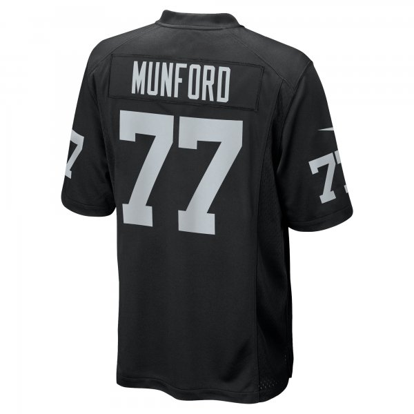 Men's Las Vegas Raiders Thayer Munford Jr. Nike  Black Team Game Jersey