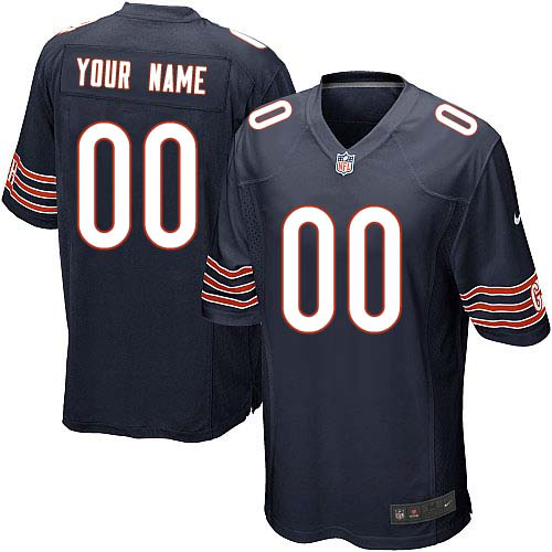 Nike Chicago Bears Customized Navy Blue Stitched Elite Youth NFL Jersey