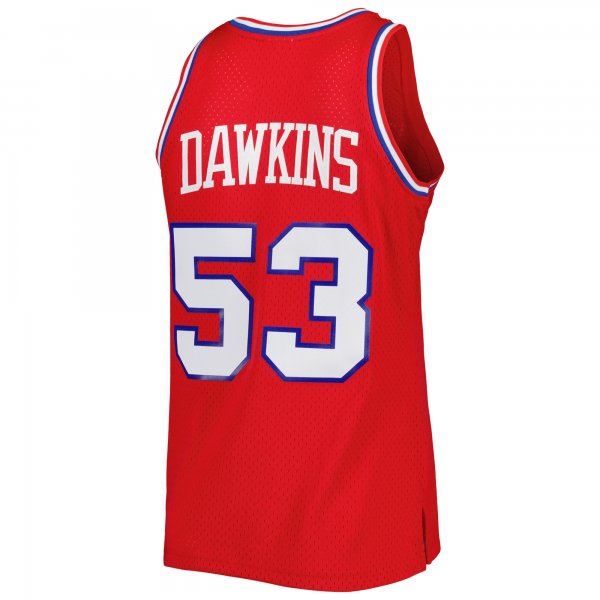 Men's Philadelphia 76ers Darryl Dawkins Mitchell & Ness Red Hardwood Classics 1979/80 Swingman Jersey