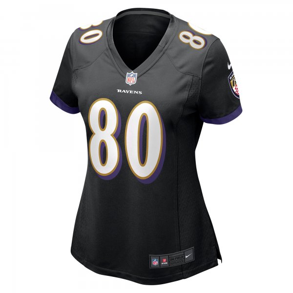 Women's Baltimore Ravens Isaiah Likely Nike Black Alternate Game Jersey