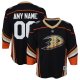 Youth Anaheim Ducks  Black Home Replica Custom Jersey