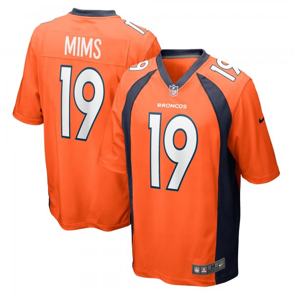 Men's Denver Broncos Marvin Mims Jr Nike  Orange Team Game Jersey