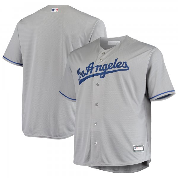 Men's Los Angeles Dodgers Gray Big & Tall Replica Team Jersey