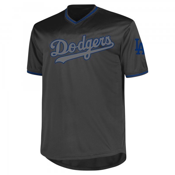 Men's Los Angeles Dodgers Profile Charcoal Big & Tall Pop Fashion Jersey