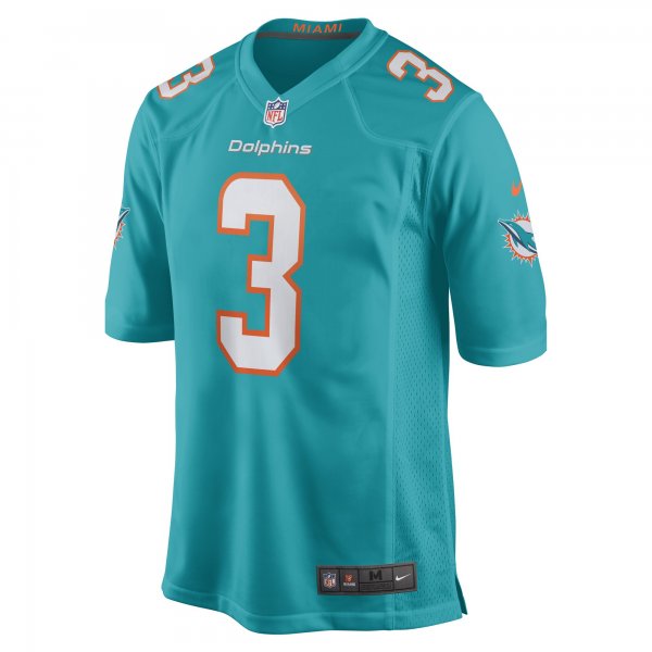 Men's Miami Dolphins Myles Gaskin Nike Aqua Game Player Jersey