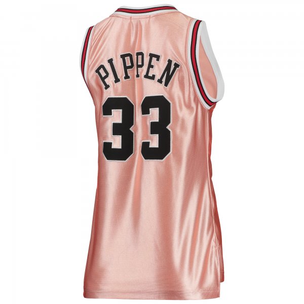 Women's Chicago Bulls Scottie Pippen Mitchell & Ness Pink 75th Anniversary Rose Gold 1997 Swingman Jersey