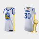 2022 NBA Finals Champions Men's Golden State Warriors Stephen Curry #30 White Association White Jersey