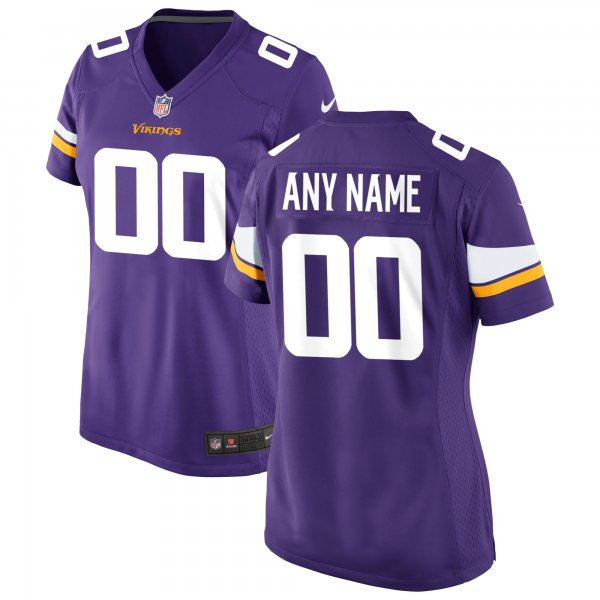 Women's Nike Purple Minnesota Vikings Custom Game Jersey