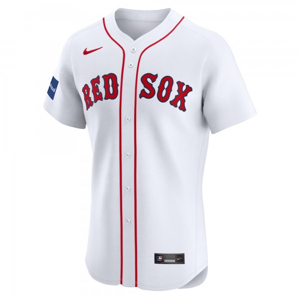 Men's Boston Red Sox Nike White Home Elite Patch Jersey