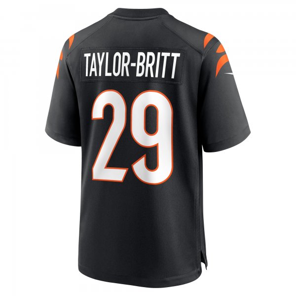 Men's Cincinnati Bengals Cam Taylor-Britt Nike Black Game Player Jersey