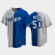 Men's Gray-Royal Los Angeles Dodgers Home MLB Jersey #50 Mookie Betts Replica Split