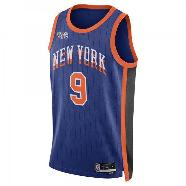 Unisex New York Knicks RJ Barrett Nike Blue 2023/24 Swingman Jersey - City Edition