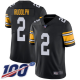 Pittsburgh Steelers #2 Mason Rudolph Black Alternate Men's Stitched NFL 100th Season Vapor Limited Jersey