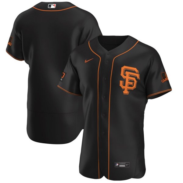 Men's Nike San Francisco Giants Blank Black Alternate 2020 Team MLB Jersey