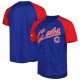 Men's Chicago Cubs Stitches Royal Button-Down Raglan Fashion Jersey