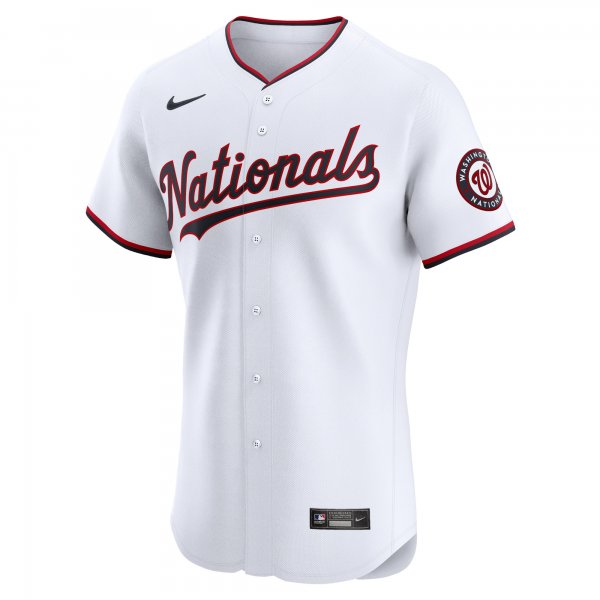 Men's Washington Nationals Luis Garcia Nike White Home Elite Player Jersey