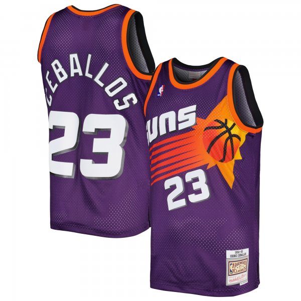 Men's Phoenix Suns Cedric Ceballos Mitchell & Ness Purple 1992/93 Hardwood Classics Swingman Jersey