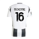 adidas Juventus Weston McKennie Home Jersey w/ Champions League + Copa Italia Patches 24/25 (White/Black)