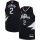 Youth LA Clippers Kawhi Leonard Jordan Brand Black Swingman Jersey - Statement Edition