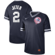 Men's Nike New York Yankees #2 Derek Jeter Navy Cooperstown Collection Legend V-Neck MLB Jersey