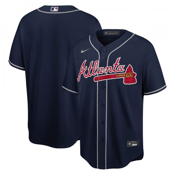 Men's Atlanta Braves  Nike Navy Big & Tall Alternate Replica Team Jersey