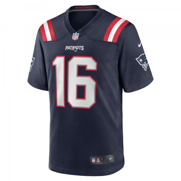 Men's New England Patriots Malik Cunningham Nike  Navy Team Game Jersey