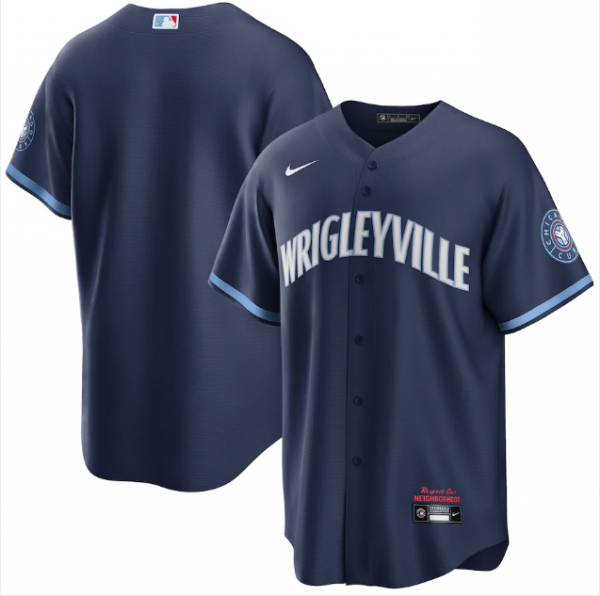 Men's Nike Chicago Cubs Navy MLB 2021 City Connect Replica Jersey