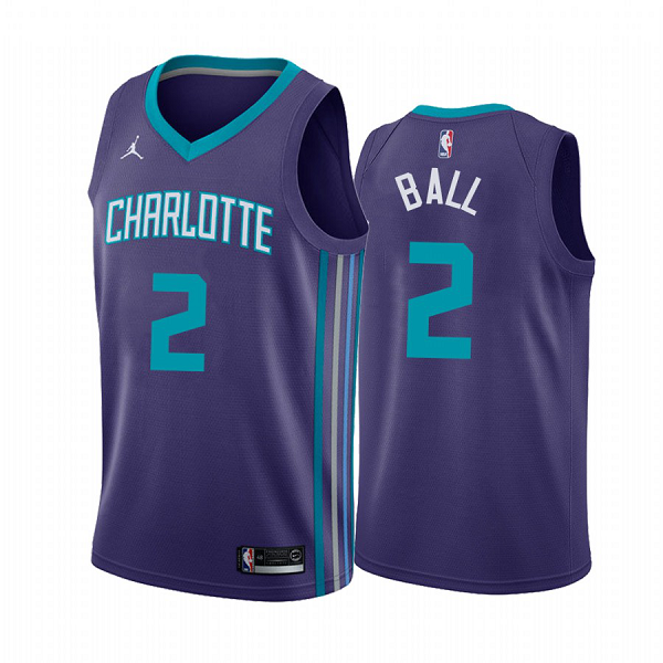 #2 LaMelo Ball Charlotte Hornets 2020-21 Purple Statement 2020 NBA Draft Jersey