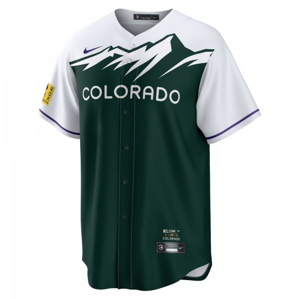 Men's Colorado Rockies Charlie Blackmon Nike White/Forest Green City Connect Replica Player Jersey