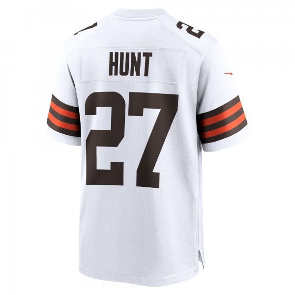 Men's Cleveland Browns Kareem Hunt Nike White Game Player Jersey