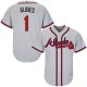 Atlanta Braves #1 Ozzie Albies Grey Cool Base Stitched Youth MLB Jersey