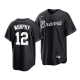 Men's Atlanta Braves #12 Sean Murphy Cool Base Nike Official Jersey Black White