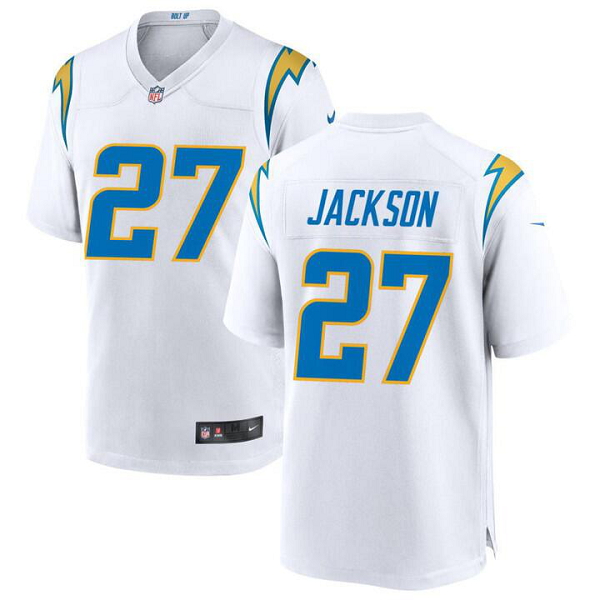 Men's Los Angeles Chargers #27 J.C. JACKSON Game Powder White Jersey 2022 Trade Jersey