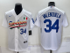 Men's Nike Los Angeles Dodgers #34 Fernando Valenzuela White Stitched Cool Base MLB Jersey