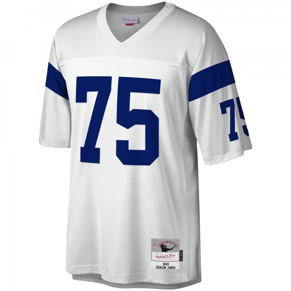 Men's Los Angeles Rams Deacon Jones Mitchell & Ness White Legacy Replica Jersey