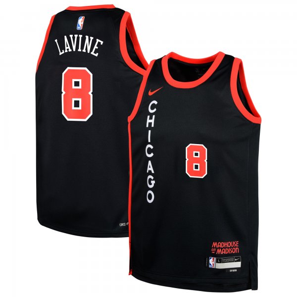 Youth Chicago Bulls Zach LaVine Nike Black  Swingman Replica Jersey - City Edition