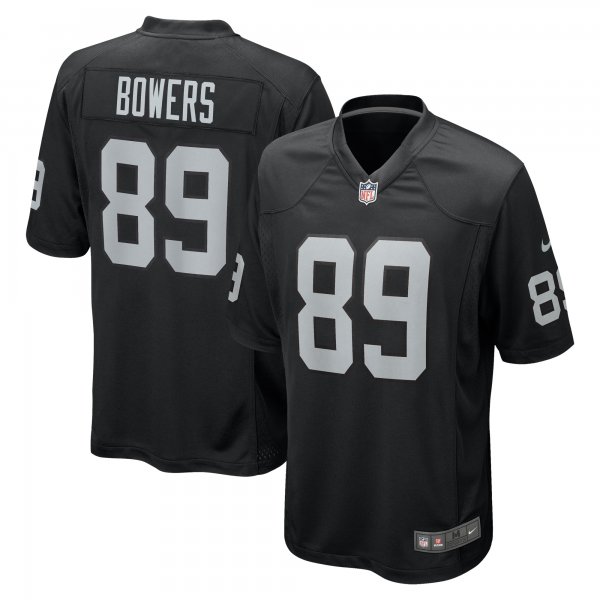 Men's Las Vegas Raiders Brock Bowers Nike Black 2024 NFL Draft First Round Pick Player Game Jersey