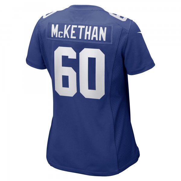 Women's New York Giants Marcus McKethan Nike Royal Game Player Jersey