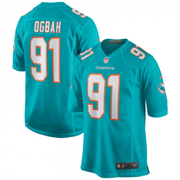 Men's Miami Dolphins Emmanuel Ogbah Nike Aqua Game Jersey