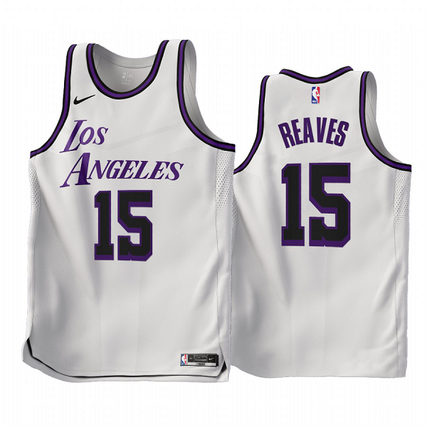 Men's NBA Los Angeles Lakers Austin Reaves 2022-23 City Edition White #15 Jersey