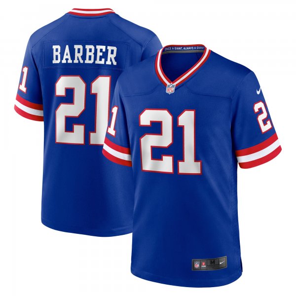 Men's New York Giants Tiki Barber Nike Royal Classic Retired Player Game Jersey