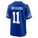 Men's Seattle Seahawks Jaxon Smith-Njigba Nike Royal Throwback Player Game Jersey