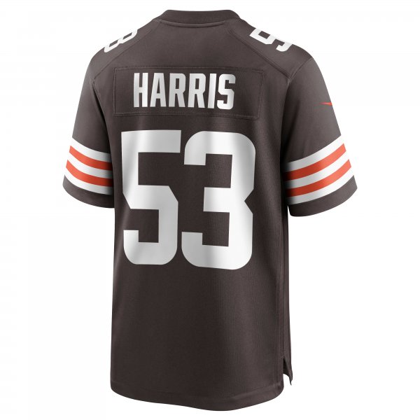 Men's Cleveland Browns Nick Harris Nike Brown Game Jersey