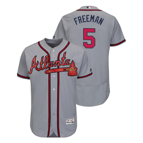 Men's Atlanta Braves Freddie Freeman Collection Road 2019 Flex Base MLB Jersey