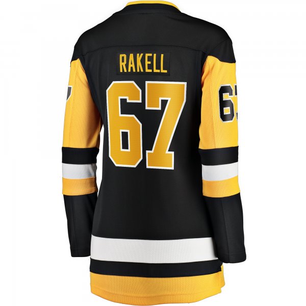 Women's Pittsburgh Penguins Rickard Rakell Fanatics Black Home Breakaway Player Jersey