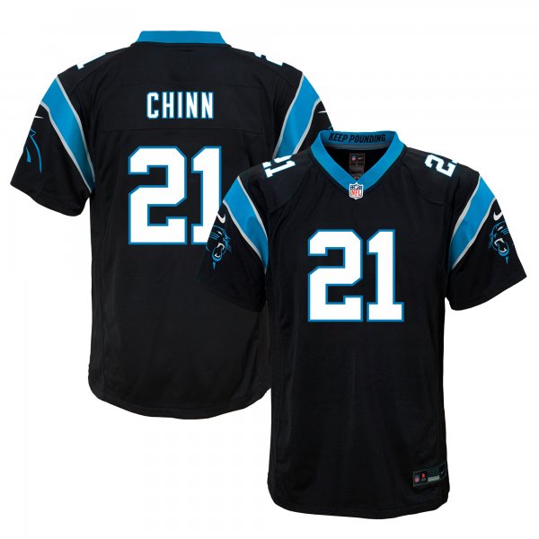 Youth Carolina Panthers Jeremy Chinn Nike Black Game Jersey