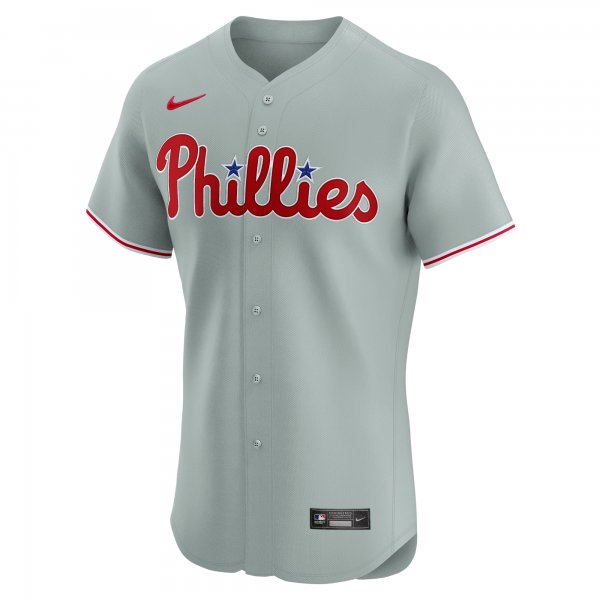 Men's Philadelphia Phillies Trea Turner Nike Gray Road Elite Player Jersey