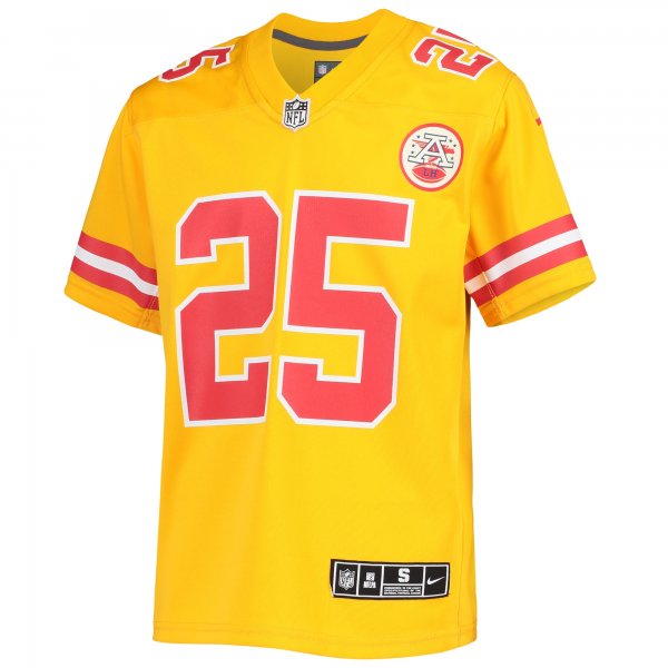 Youth Kansas City Chiefs Clyde Edwards-Helaire Nike Gold Inverted Team Game Jersey