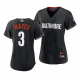 Women's Baltimore Orioles #3 Jorge Mateo 2023 City Connect Black Cool Base Jersey